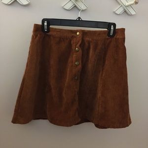 Brown corduroy skirt
